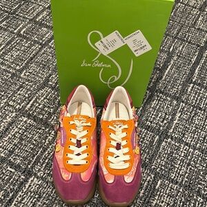Sam Edelman Pink and Orange Retro Sneakers